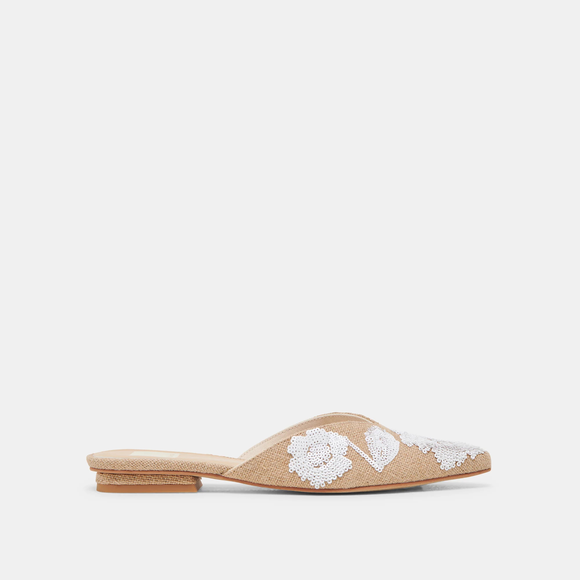 ELM FLATS NATURAL MULTI FLORAL SEQUIN | DolceVita.com