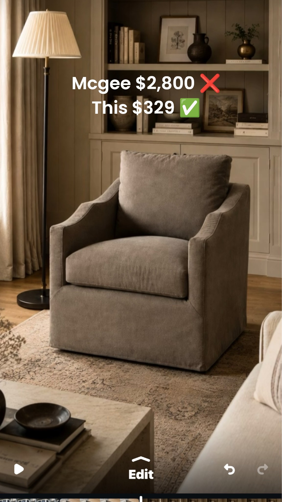 You guys almost identical, even size. This is one of the best look for less accent chairs out there in the color is right on friend.

#LTKHome