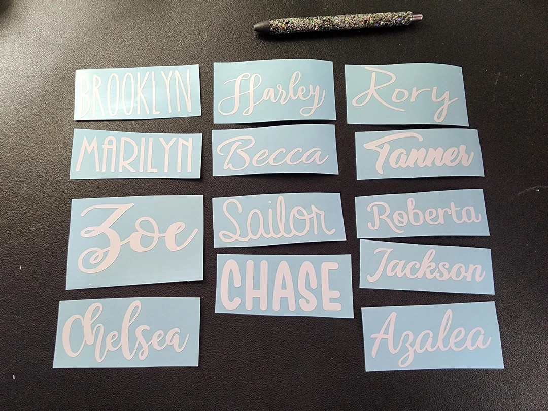 Personalized Name Decal for Water Bottles, Boxes, Wine Glasses, Cars, Laptops and Much Much More | Etsy (US)