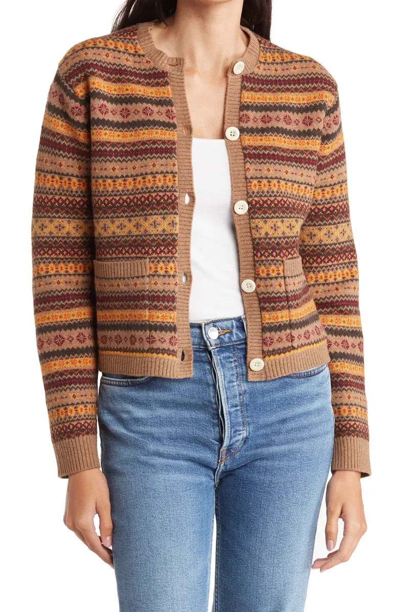 Alex Mill Francis Fair Isle Merino Wool Cardigan | Nordstromrack | Nordstrom Rack