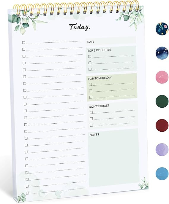 Taja To Do List Notepad - To Do List Notebook for Work with 52 Sheets, 9.8" x 6.5", Undated Daily... | Amazon (US)