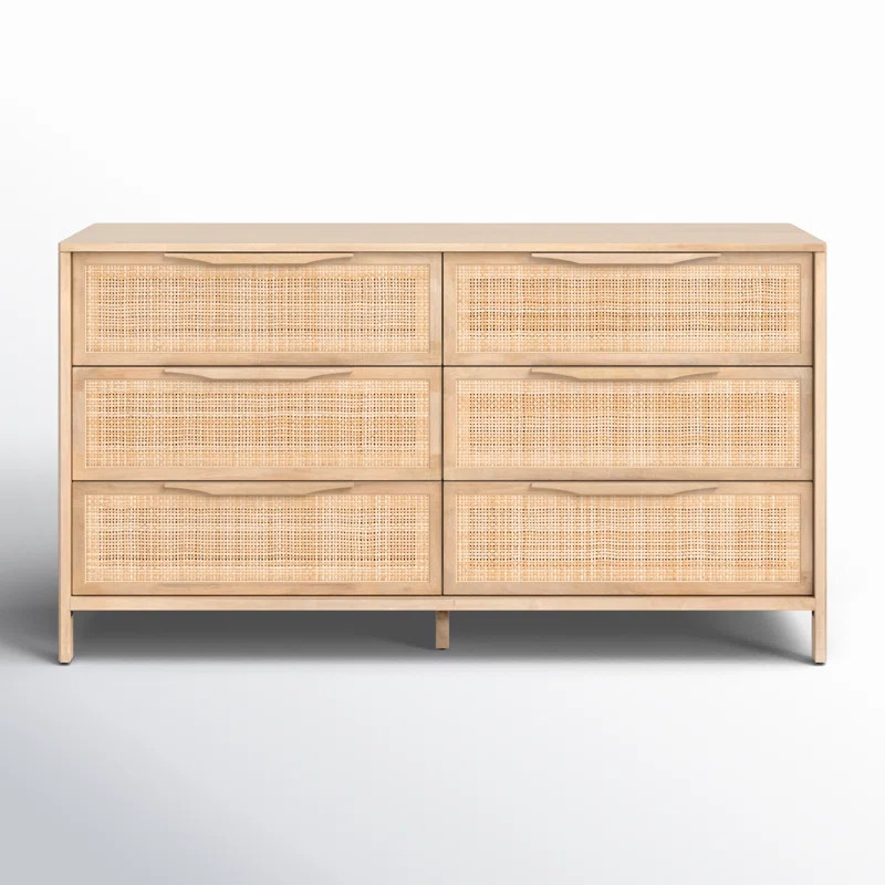 Nellie 6 Drawer Cane Dresser | Wayfair North America