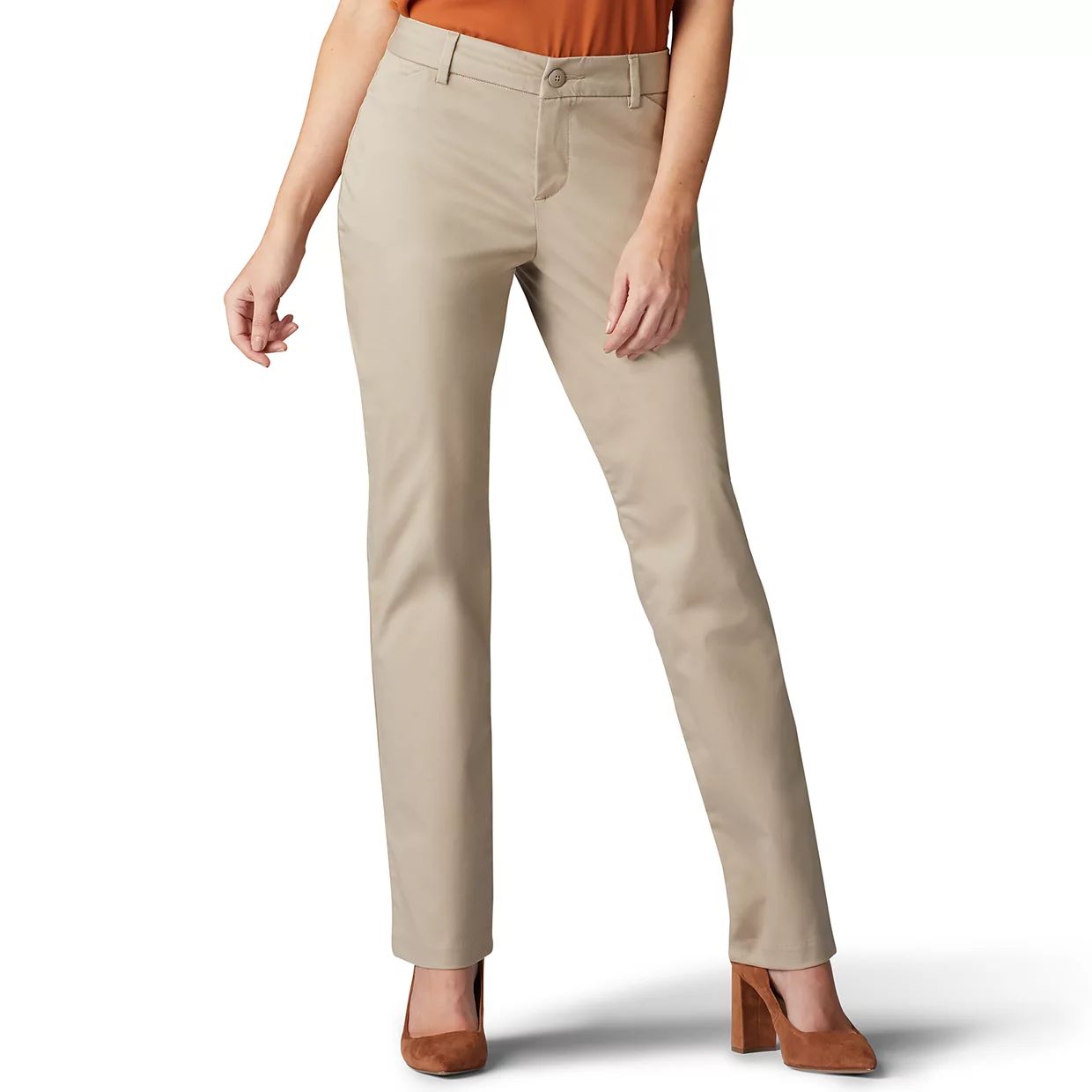 Women's Lee® Wrinkle-Free Relaxed Fit Straight-Leg Pants | Kohl's