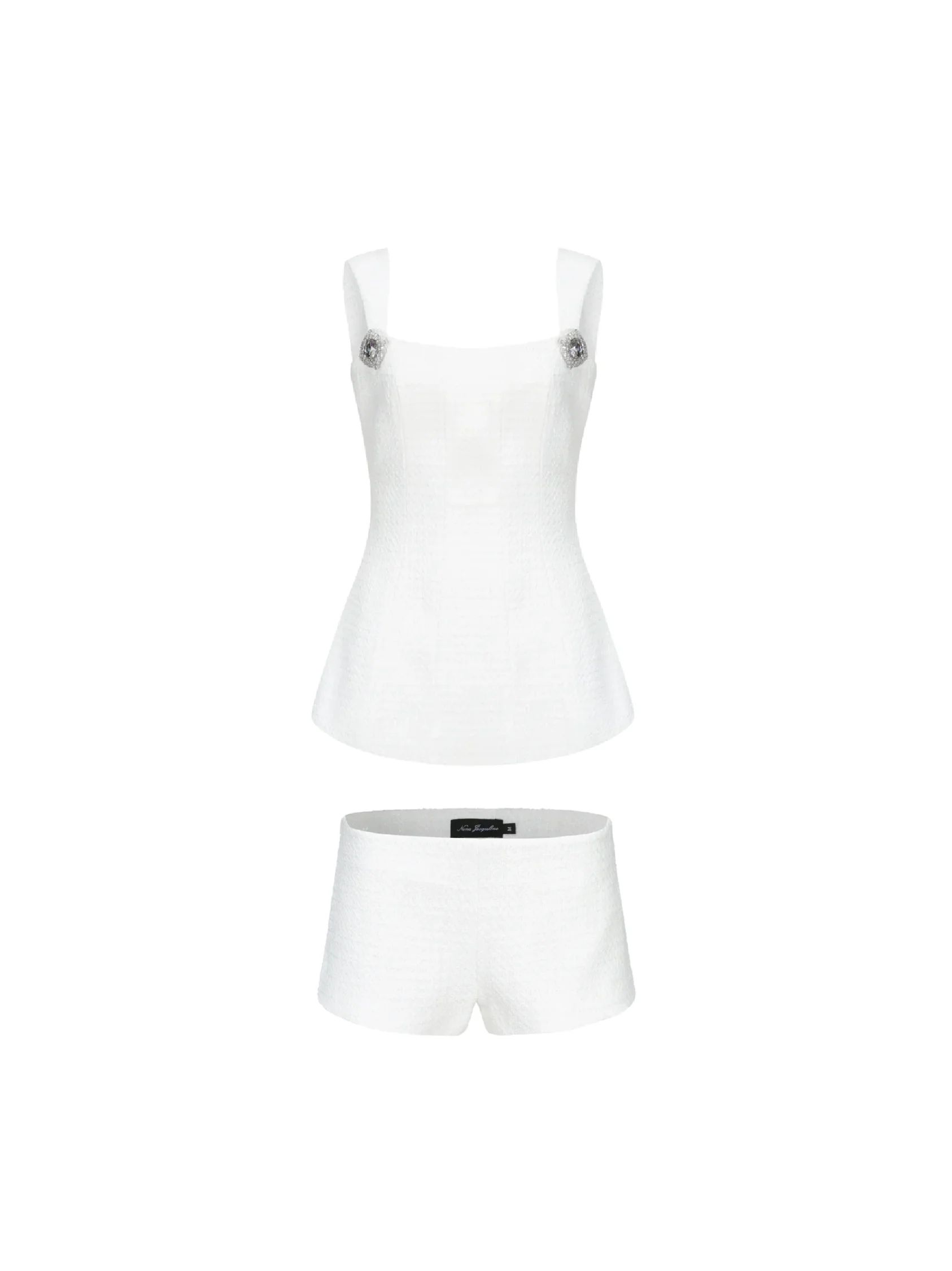 Anabella Shorts Set (White) | Nana Jacqueline