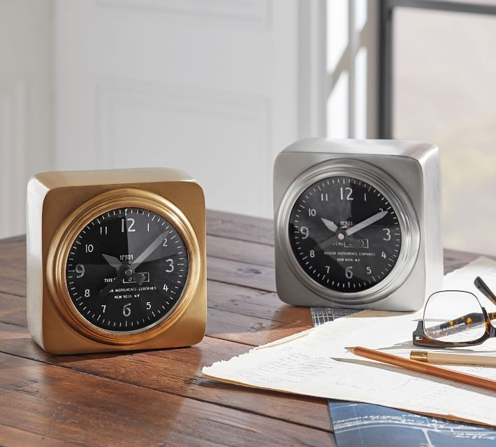 Aviator Desktop Clock | Pottery Barn (US)