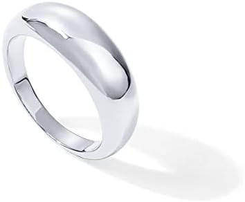 PAVOI 14K Gold Plated Chunky Dome Ring |Puffy Dome Stackable Rings | Chunky Signet Ring for Women | Amazon (US)