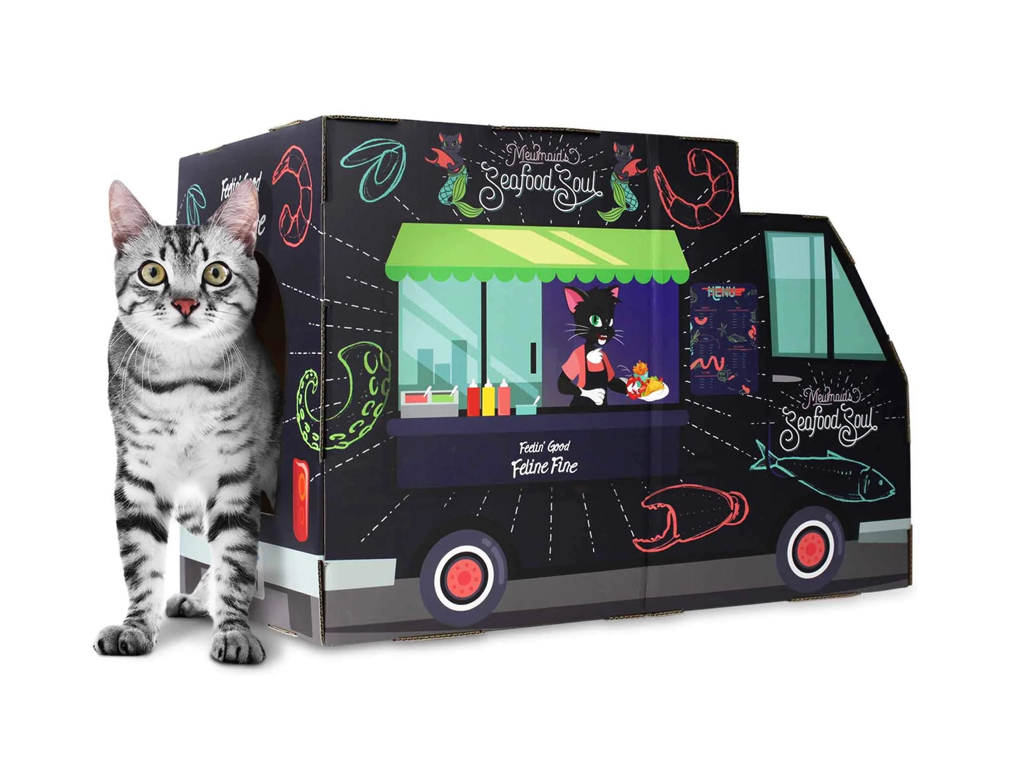 Cat House With Scratcher & Catnip Included - Food Truck | Walmart (US)