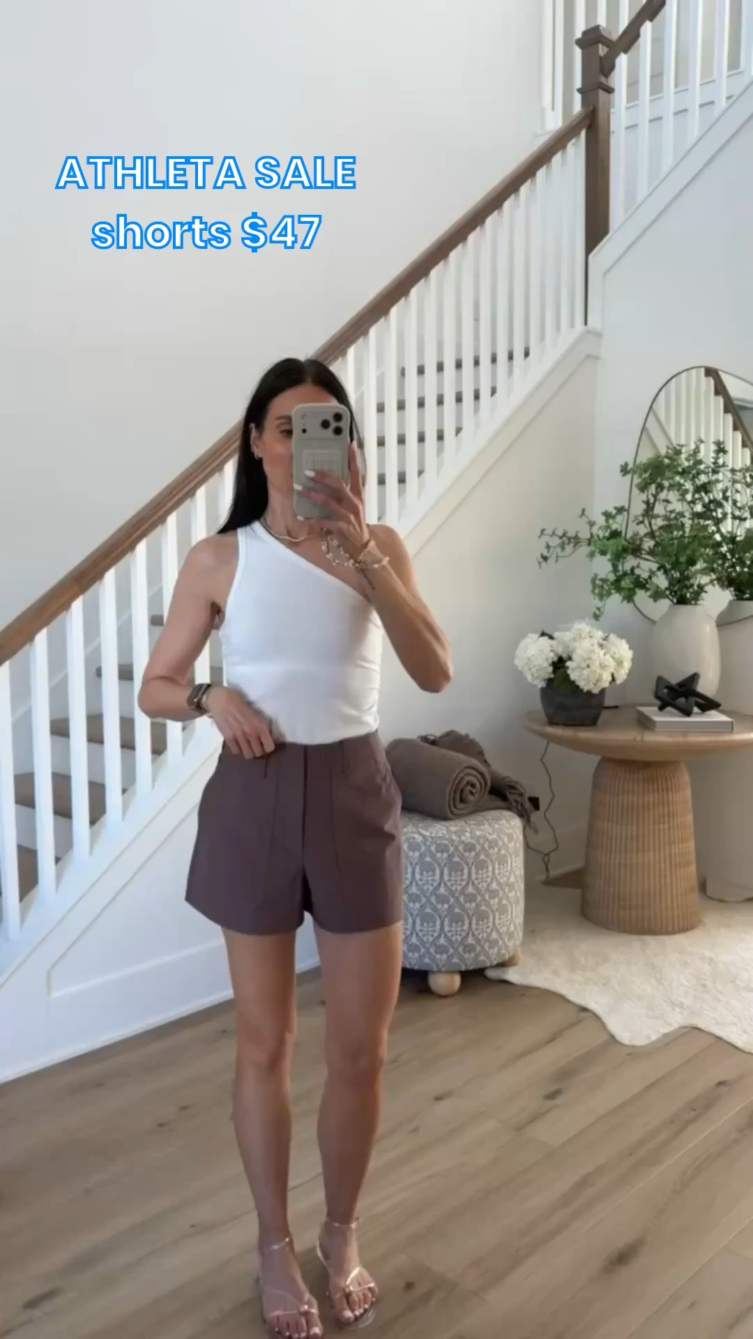 ATHLETA SALE. Shorts on sale, 40% off. I'm wearing size XS in top and size 2 in shorts.

summer shorts, neutral summer outfits, tailored shorts, neutral outfit ideas, summer style, annabrstyle

#LTKActive #LTKSaleAlert