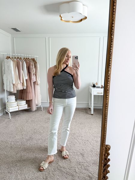 This Walmart top is the perfect vacation or daytime summer top! Love it paired with my white jeans! Wearing size small in the top and size 28 in the jeans. Walmart finds // summer outfits // spring outfits // Walmart fashion // vacation tops // white jeans // Walmart deals // LTK fashion 

#LTKSeasonal #LTKfindsunder50 #LTKstyletip