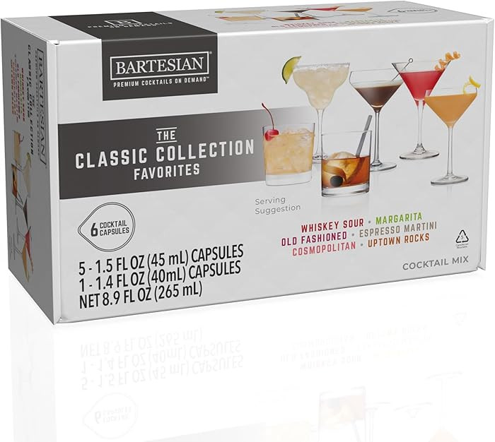 The Classic Collection Capsules, Variety Pack of 6 for Bartesian Premium Cocktail Maker (55524) | Amazon (US)