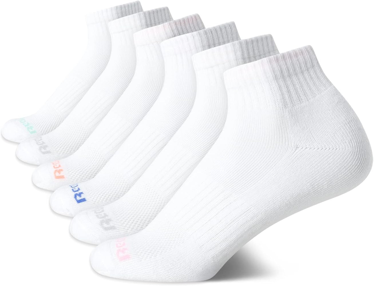 Reebok Women's Comfort Cushioned Athletic Quarter Cut Socks (6 Pack) | Amazon (US)