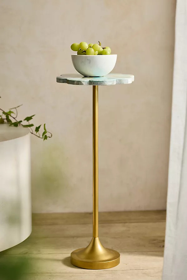 Marble Flower Side Table | Anthropologie (US)