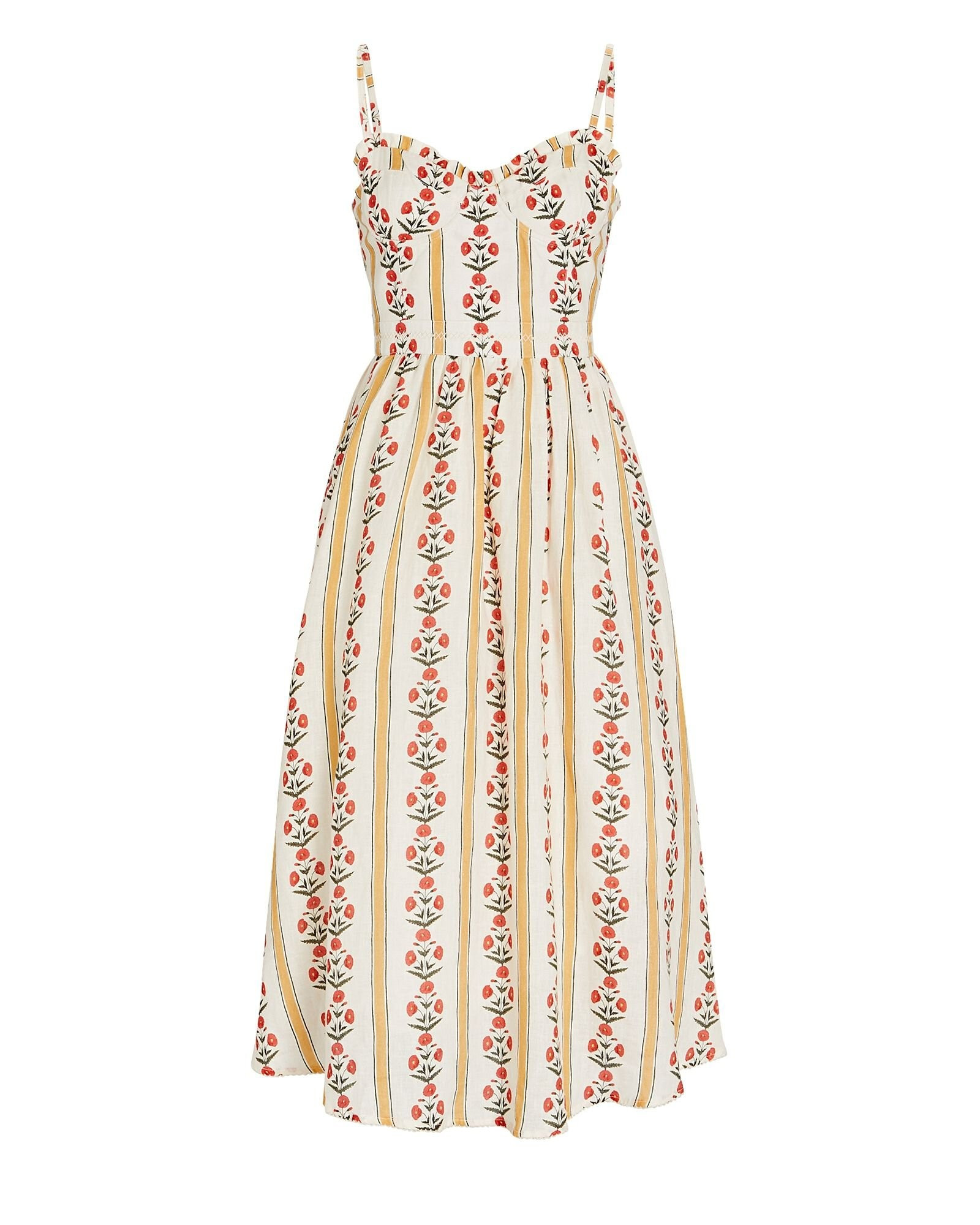 Acacia Bustier Floral Linen Dress | INTERMIX