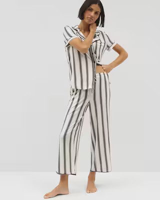 Cool Nights Piped Crop Pajama Pants | SOMA