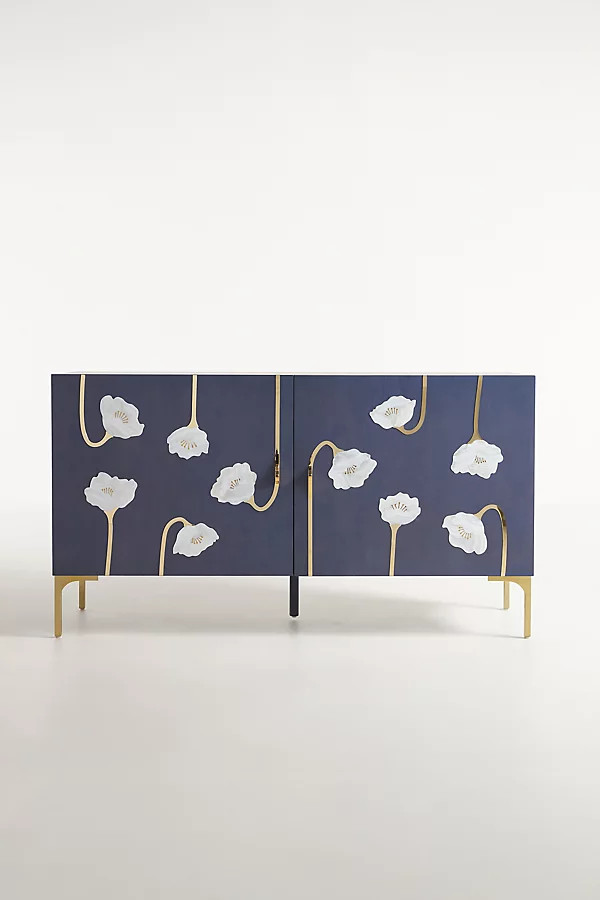 Daniella Rectangular 60" Pearl Inlay Wood Sideboard | Anthropologie (US)