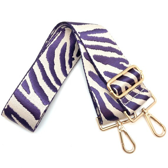 Purple and Beige Canvas Strap | Etsy (US)