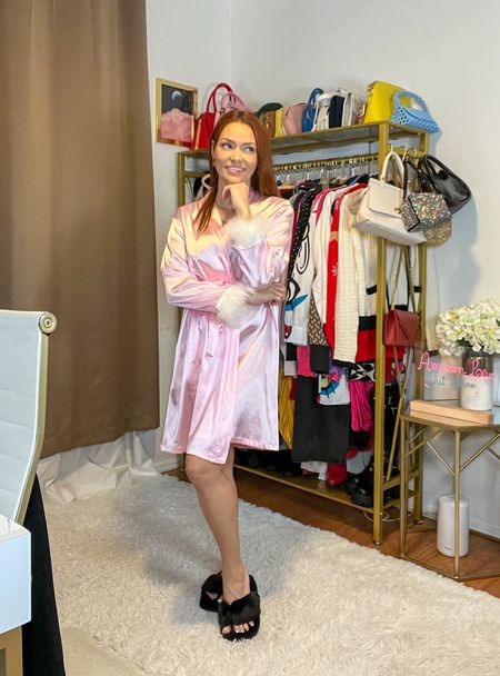 Pink robe and fuzzy slippers, I’m never leaving the house hehe

#LTKfindsunder50 #LTKfindsunder100 #LTKstyletip