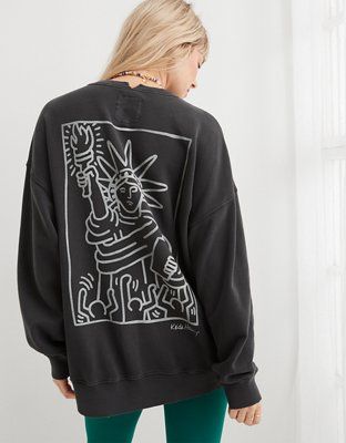 Aerie The Chill Crew Keith Haring Sweatshirt | Aerie
