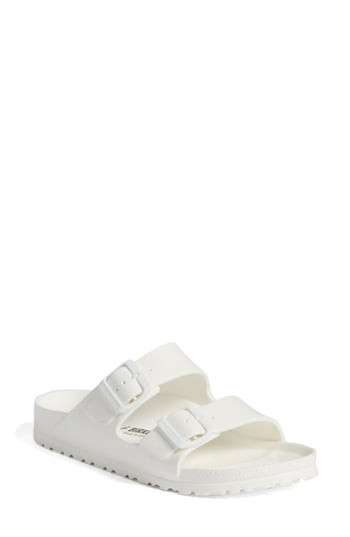 Women's Birkenstock Essentials - Arizona Slide Sandal, Size 5-5.5US / 36EU B - White | Nordstrom