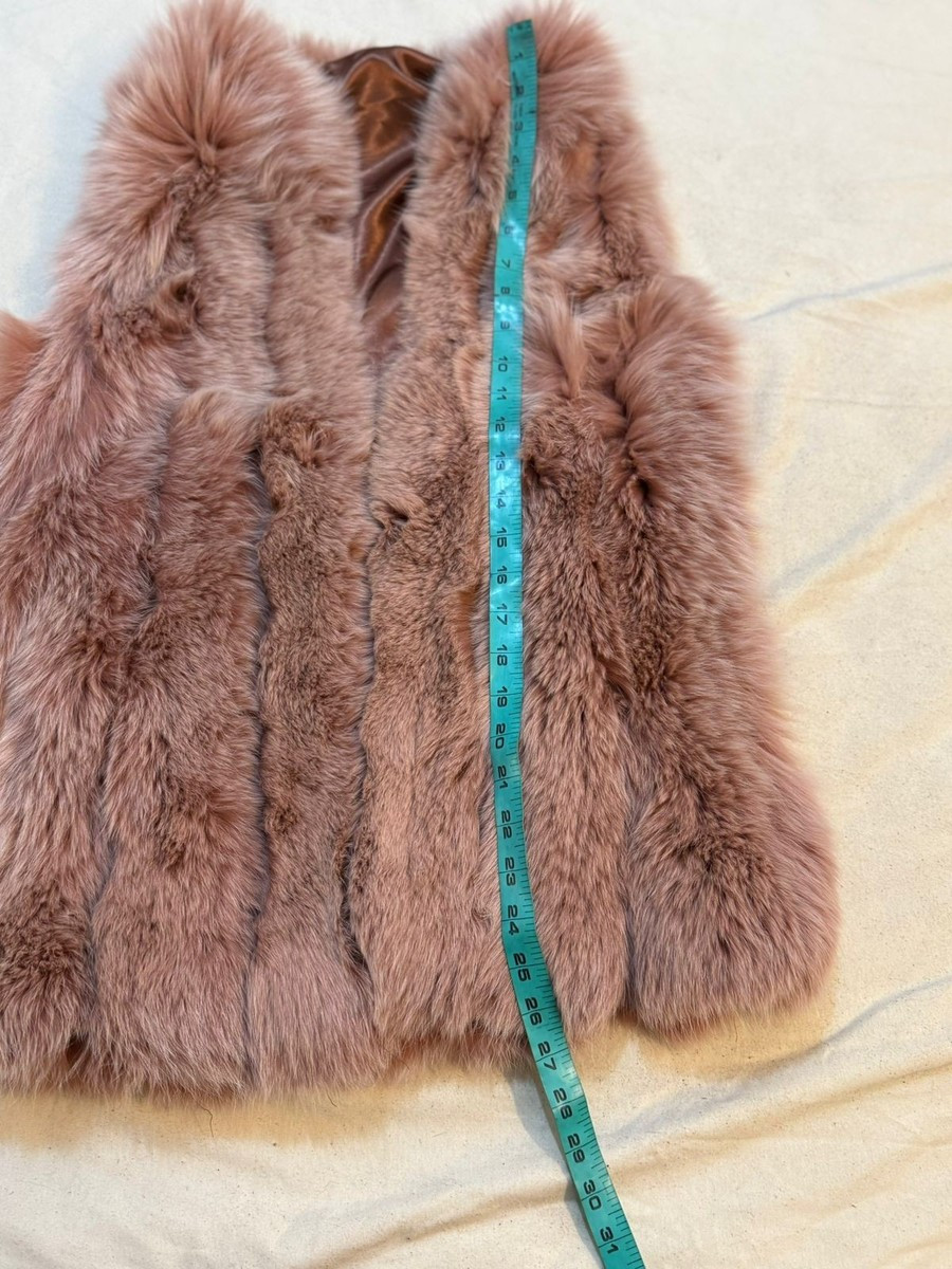 Women’s Real Fox Fur Vest – Thick Long Fur Gilet –  Luxury Fur  Satin Lined | eBay US