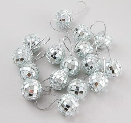 Klicnow 24 pcs 1.8 Inch Disco Ball Mirror Party Christmas Xmas Tree Ornament Decoration with Ella... | Amazon (US)