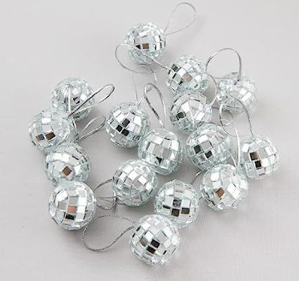 Klicnow 24 pcs 1.8 Inch Disco Ball Mirror Party Christmas Xmas Tree Ornament Decoration with Ella... | Amazon (US)