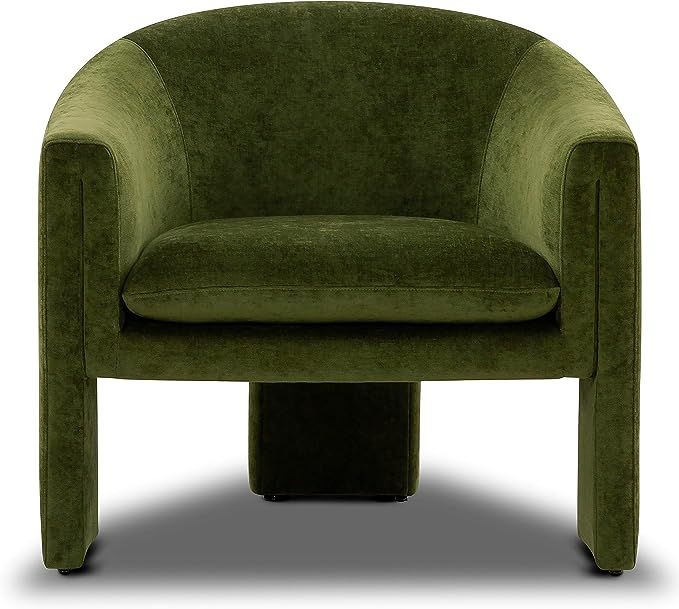 POLY & BARK Ennis Lounge Chair, Distressed Green Velvet | Amazon (US)