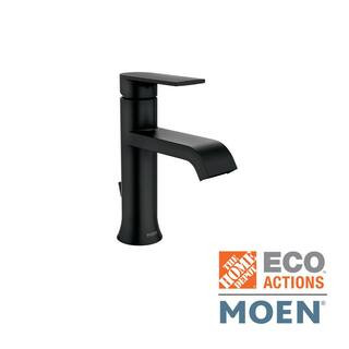 MOEN Genta Single Handle Single Hole Bathroom Faucet in Matte Black 84760BL - The Home Depot | The Home Depot