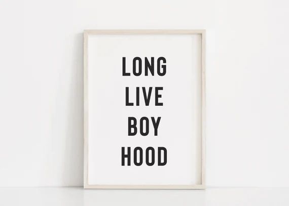 Long Live Boyhood Boys Room Wall Art Boys Playroom Wall | Etsy | Etsy (US)