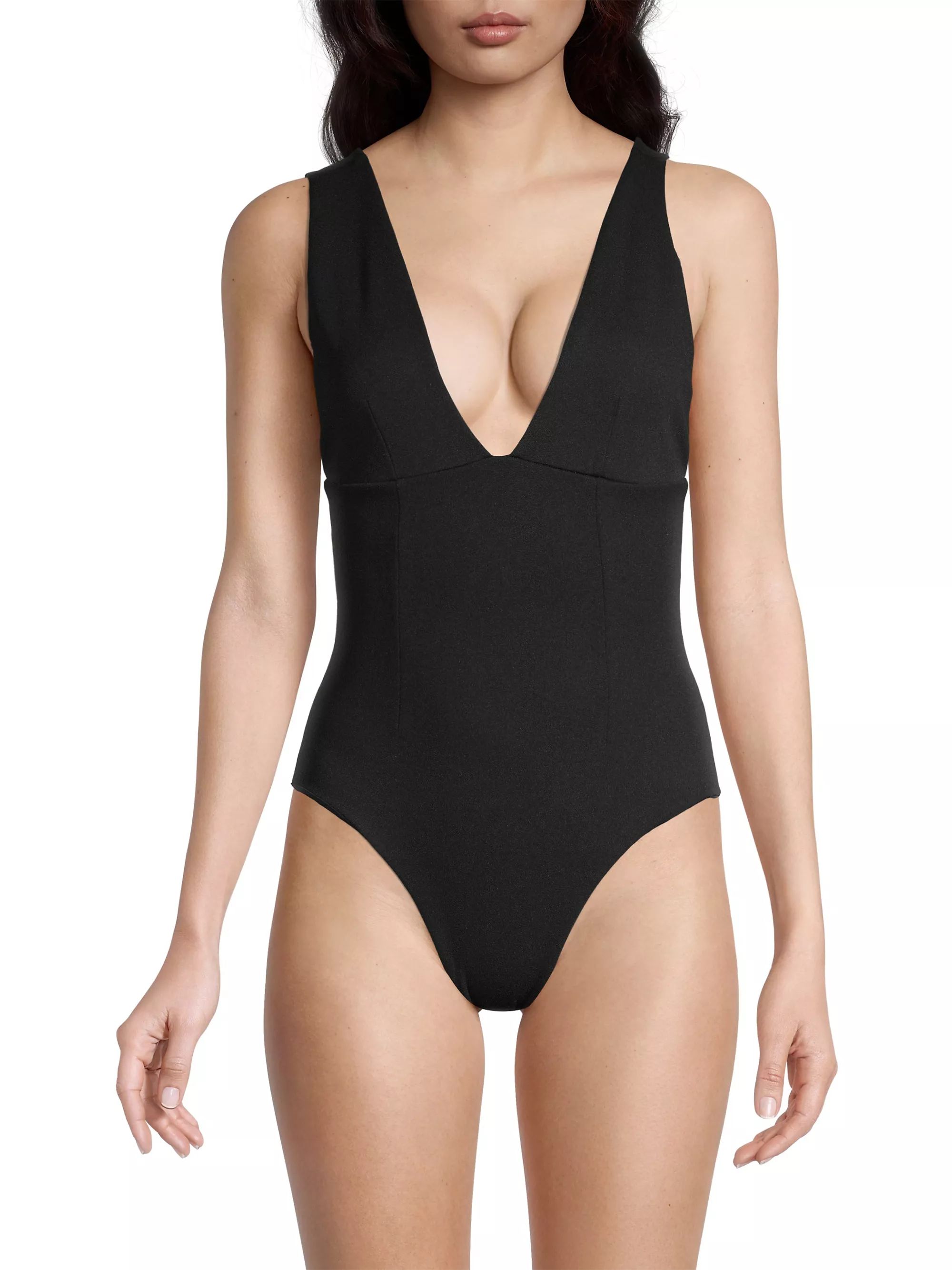 Raquel Crepe Swimsuit | Saks Fifth Avenue