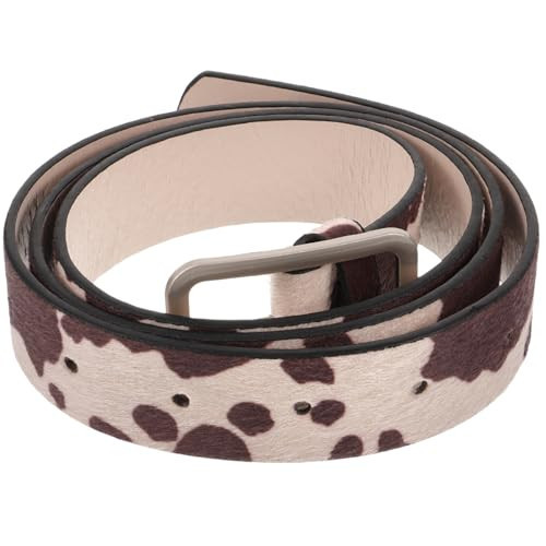 SUPVOX Cow Print Women's Fashion PU Leather Belt, Leather Cowgirl Belt, Stylish Outfits Accessories for Jeans & Dresses (1.14x39.3 Inch) | Amazon (US)