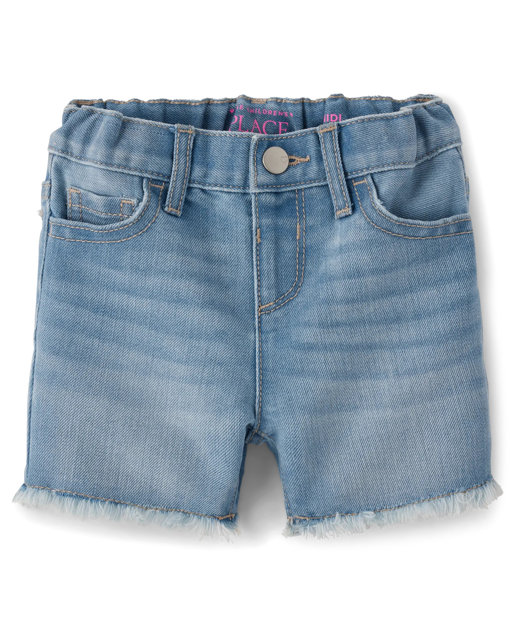 Baby And Toddler Girls Denim Midi Shorts - lea wash | The Children's Place