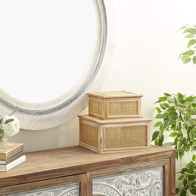 Deco 79 Box, S/2 8", 10" W, Brown | Amazon (US)