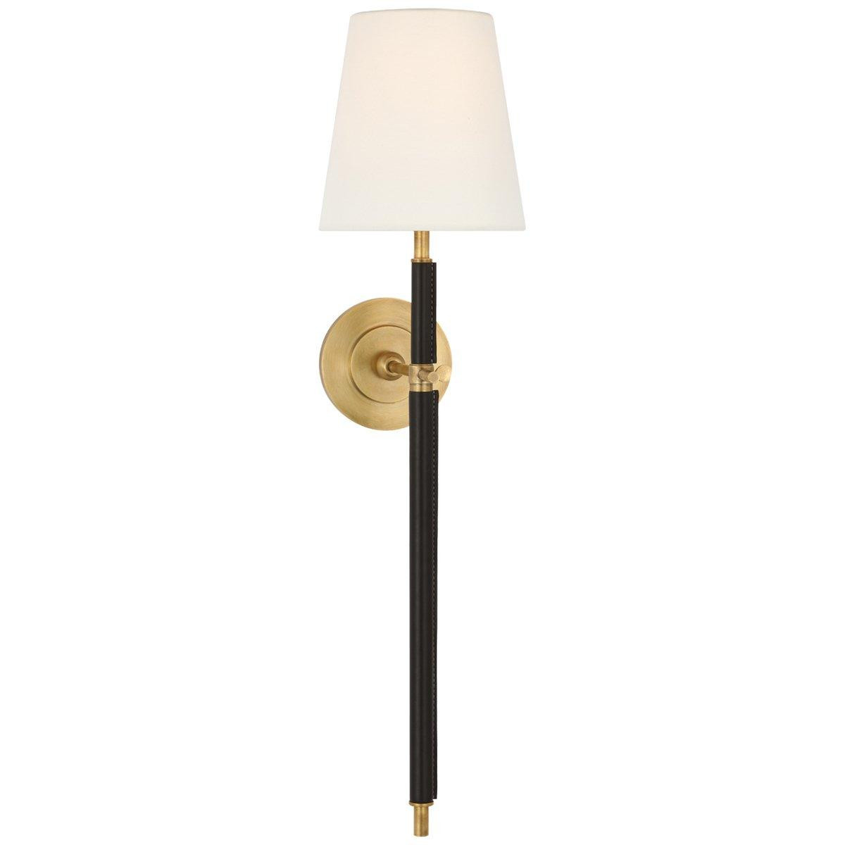 Soho Leather Tall Sconce - 1 Light | Shades of Light