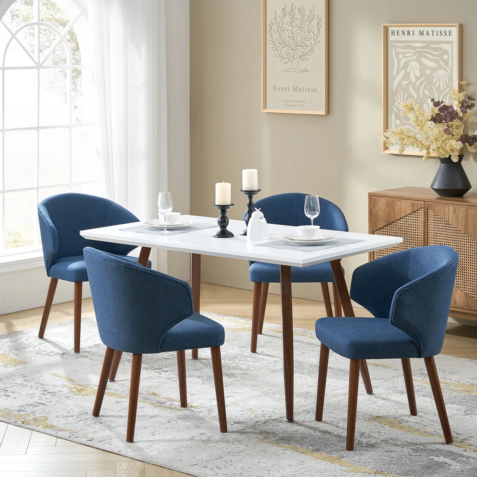Tillison Wing Back Side Dining Chair Set with Solid Wood Legs | Wayfair North America