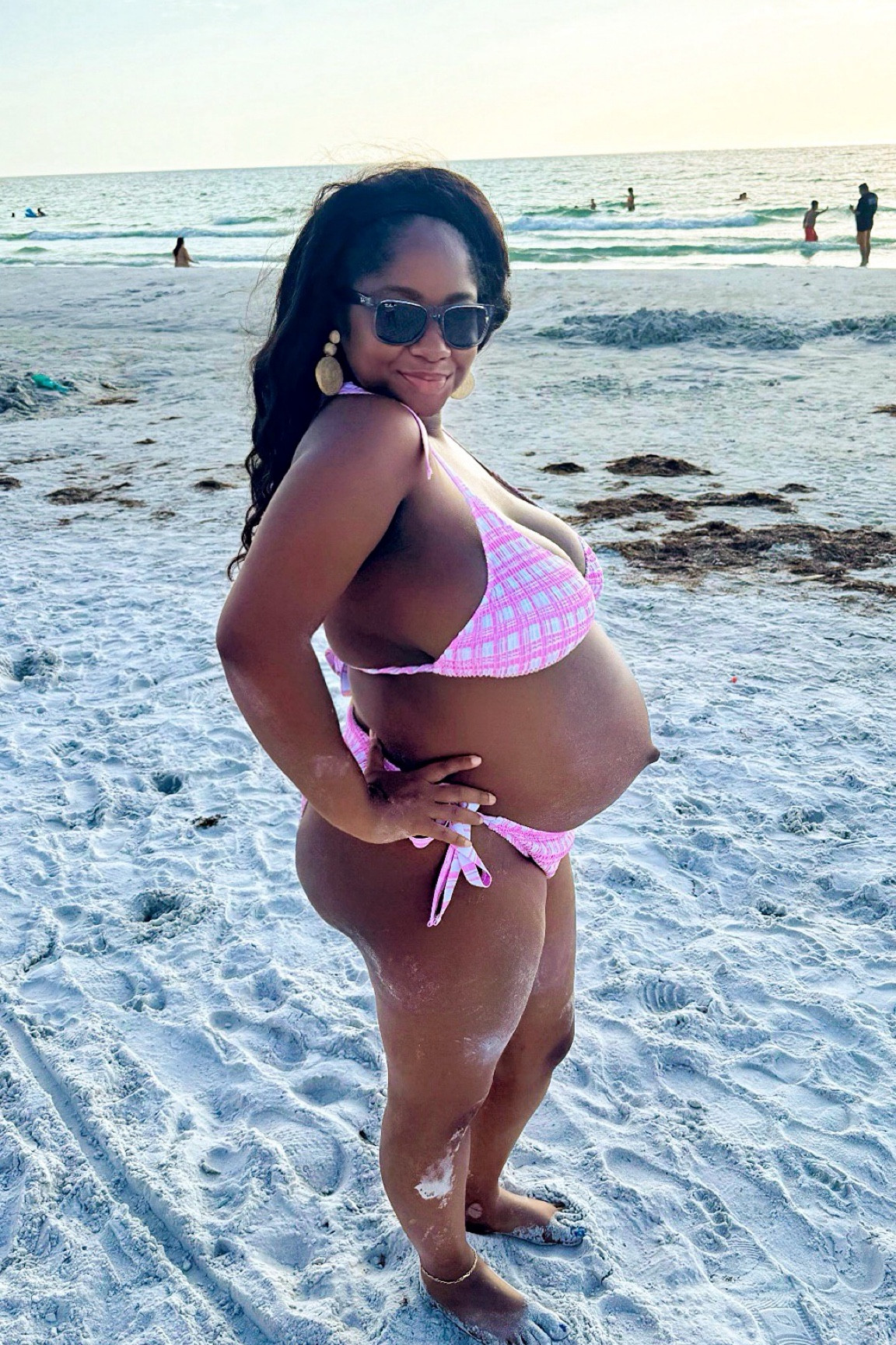 Throwing it back to the super cute pink plaid swimsuit I wore while 8 months pregnant!

#LTKBump #LTKSwim #LTKFindsUnder50