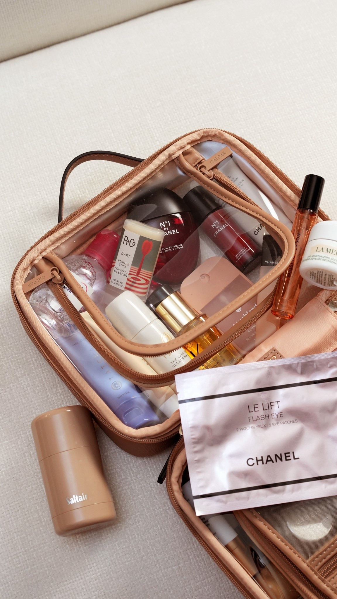 Travel Skincare & hair care minis I packed for a week long getaway 

Chanel Le Lift Eye Masks
Tatcha Skincare Minis: Cleansing Oil + Rice Cleanser
Bioderma Cleansing Water Mini
La Mer Moisturizing Soft Cream
Chanel UV Essentiel
Chanel No1 de Chanel Eye Serum
Chanel No1 de Chanel Face Mist
Saltair Deodorant in Santal
Kerastase Elixir Ultime mini
Touchland Hand Sanitizer
R+Co Dart Stick
Chanel Cuticle Oil
Summer Fridays Lip Balm
Dior Le Baume

#LTKBeauty #LTKTravel #LTKGiftGuide