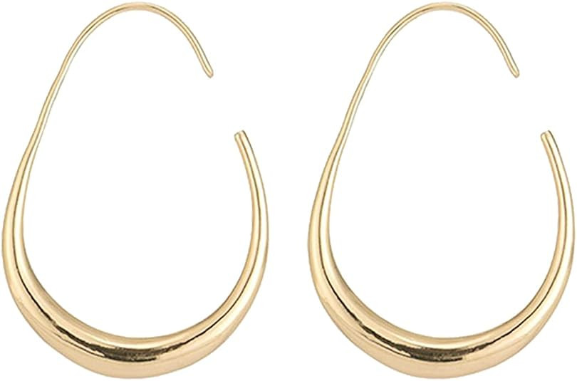 CEJUG Statement Earrings for Women Girls Bohemian Large Tiny Huggie Dangle Drop Hoop Earring Rhin... | Amazon (US)