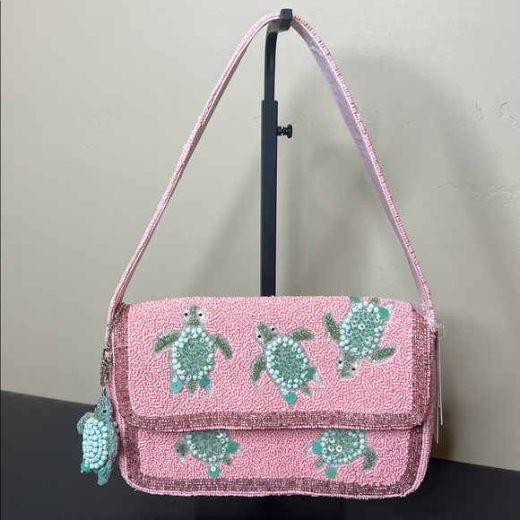 Handcrafted In India | Beaded Pretty Pink Turtle Shoulder Bag 🐢 | Poshmark