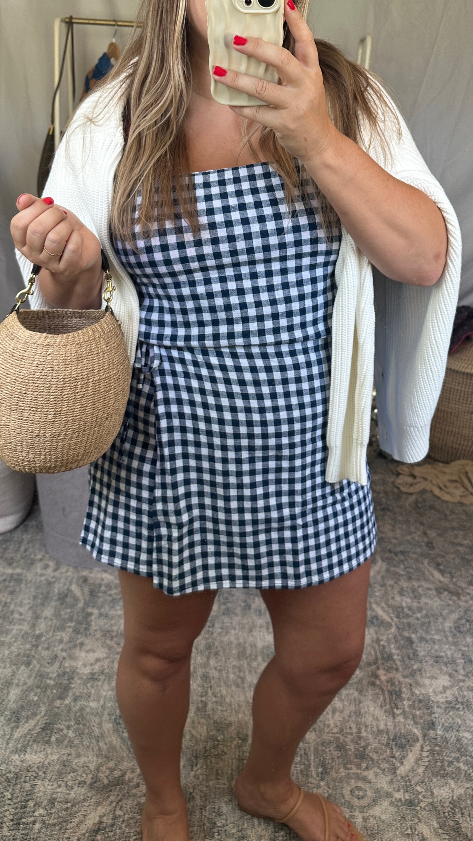 Im wearing medium in both top and bottom 

Wearing medium in cardigan - slightly oversized fit … 100% cotton! 

Old navy 
Gingham
Quince
Cotton sweaters
Clare v
Clare v bag
Summer bag

#LTKSeasonal #LTKParties #LTKSummerSales