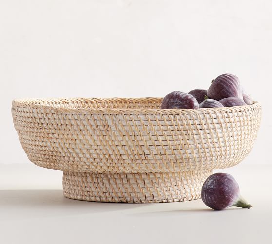 Tava Handwoven Rattan Decorative Bowl | Pottery Barn (US)