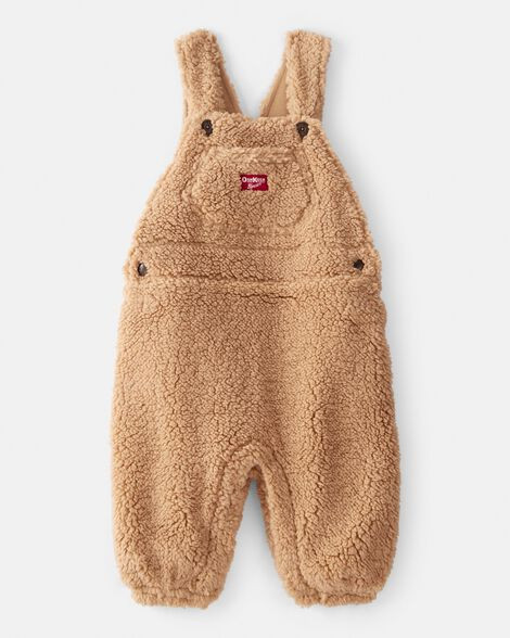 Baby Teddy Fleece Overalls - Brown | Carter's Inc