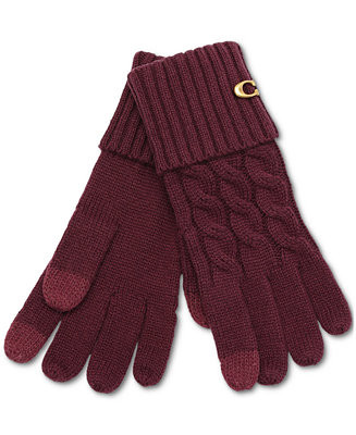 COACHCable Knit Touchscreen Gloves3.5 (4) | Macy's