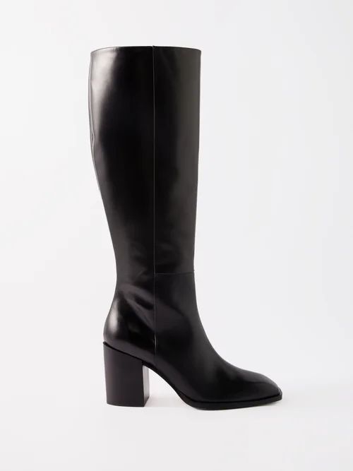 Aeyde - Teresa 75 Leather Knee-high Boots - Womens - Black | Matches (UK)