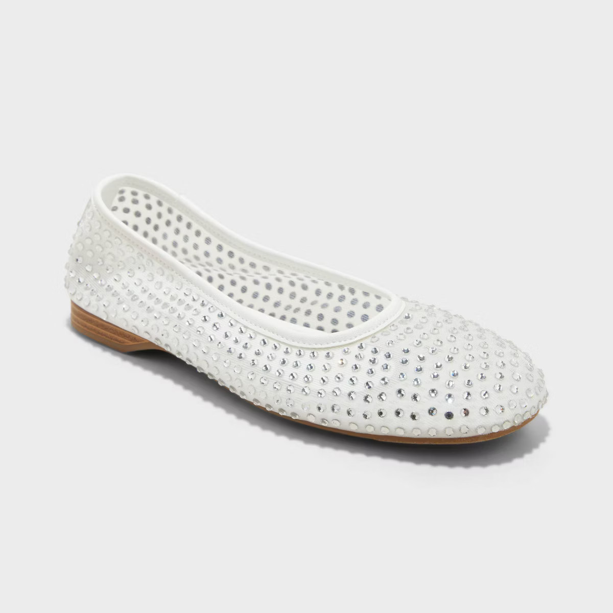 Women's Mel Rhinestone Mesh Ballet Flats - A New Day™ | Target