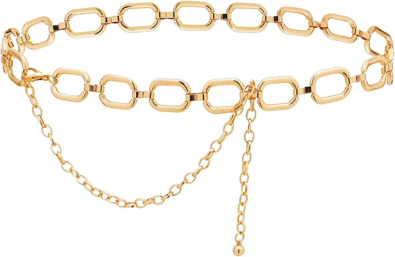 TOPACC Metal Link Chain Belt for Women Waist Chains Chunky Thick Chain Belt for Dresses Jeans | Amazon (US)