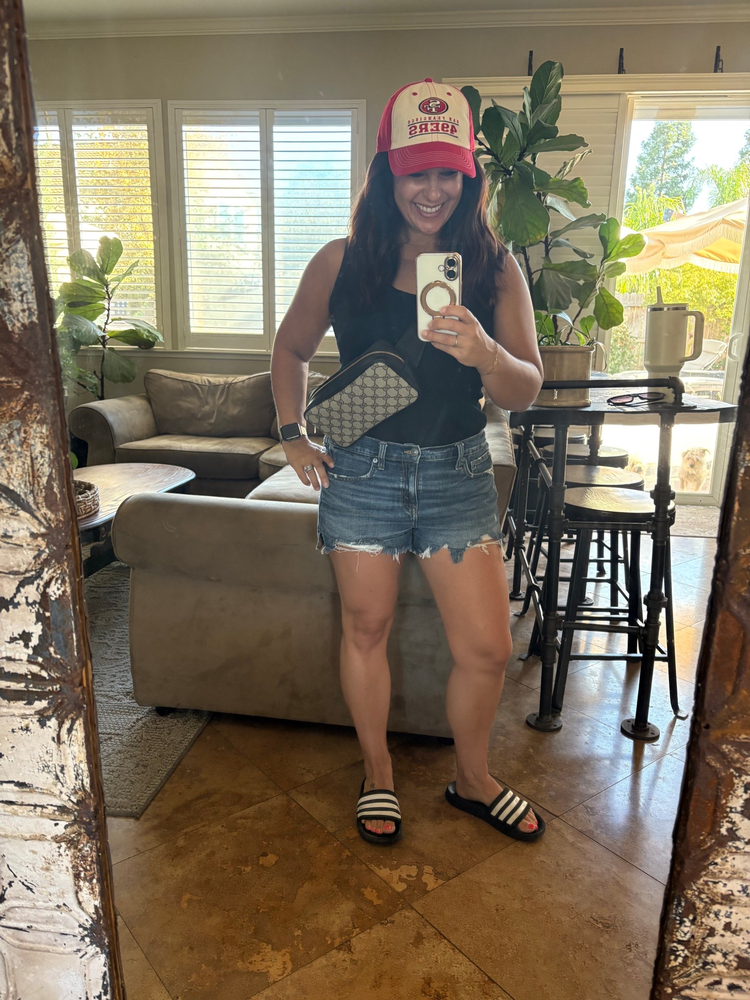 Sunday football day and another soccer game for my girl. It was so hot, I kept it simple in a tank and jean shorts. Repping the 49ers in my new hat. 
Soccer mom
Weekend look

#LTKOver40 #LTKFindsUnder50 #LTKSeasonal
