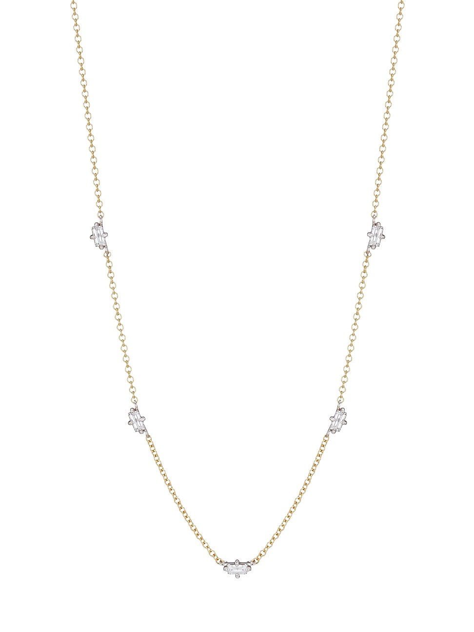 Women's Maravel 14K Two-Tone Gold & Diamond Necklace - Gold | Saks Fifth Avenue