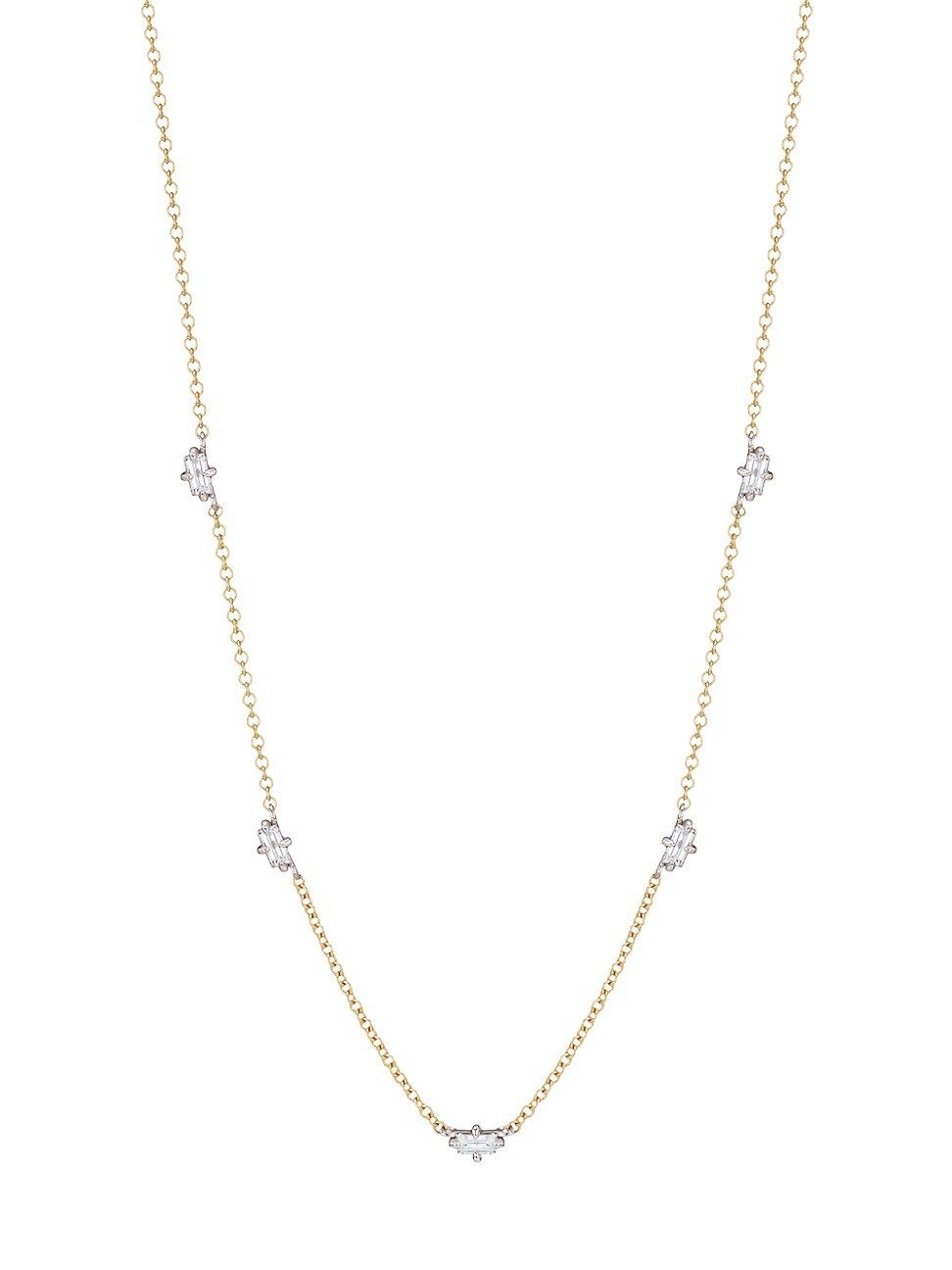 Women's Maravel 14K Two-Tone Gold & Diamond Necklace - Gold | Saks Fifth Avenue