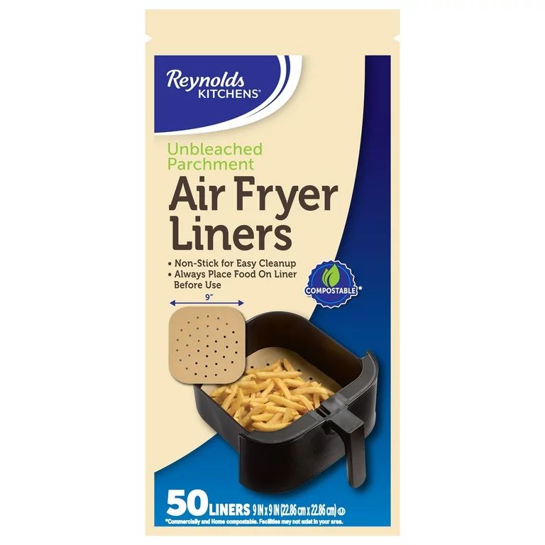 Reynolds Kitchens Parchment Paper Air Fryer Liners, 50 Count | Walmart (US)